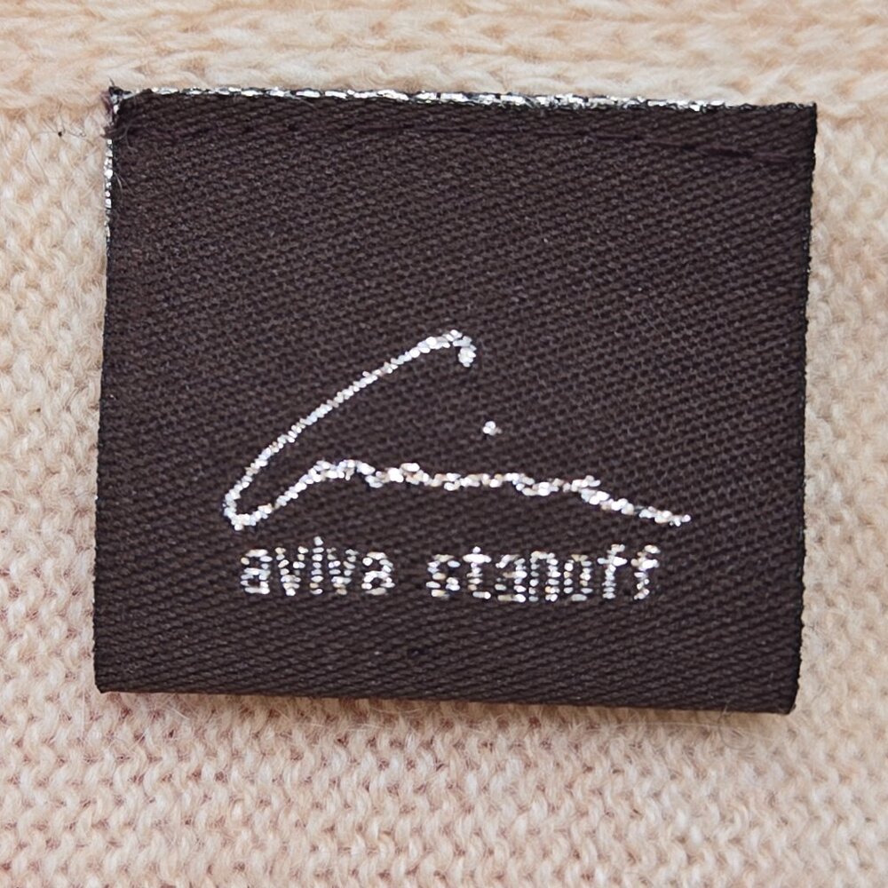 100% Cashmere Embroidered Heart Scarf Aviva Stanoff - Picture 6 of 9
